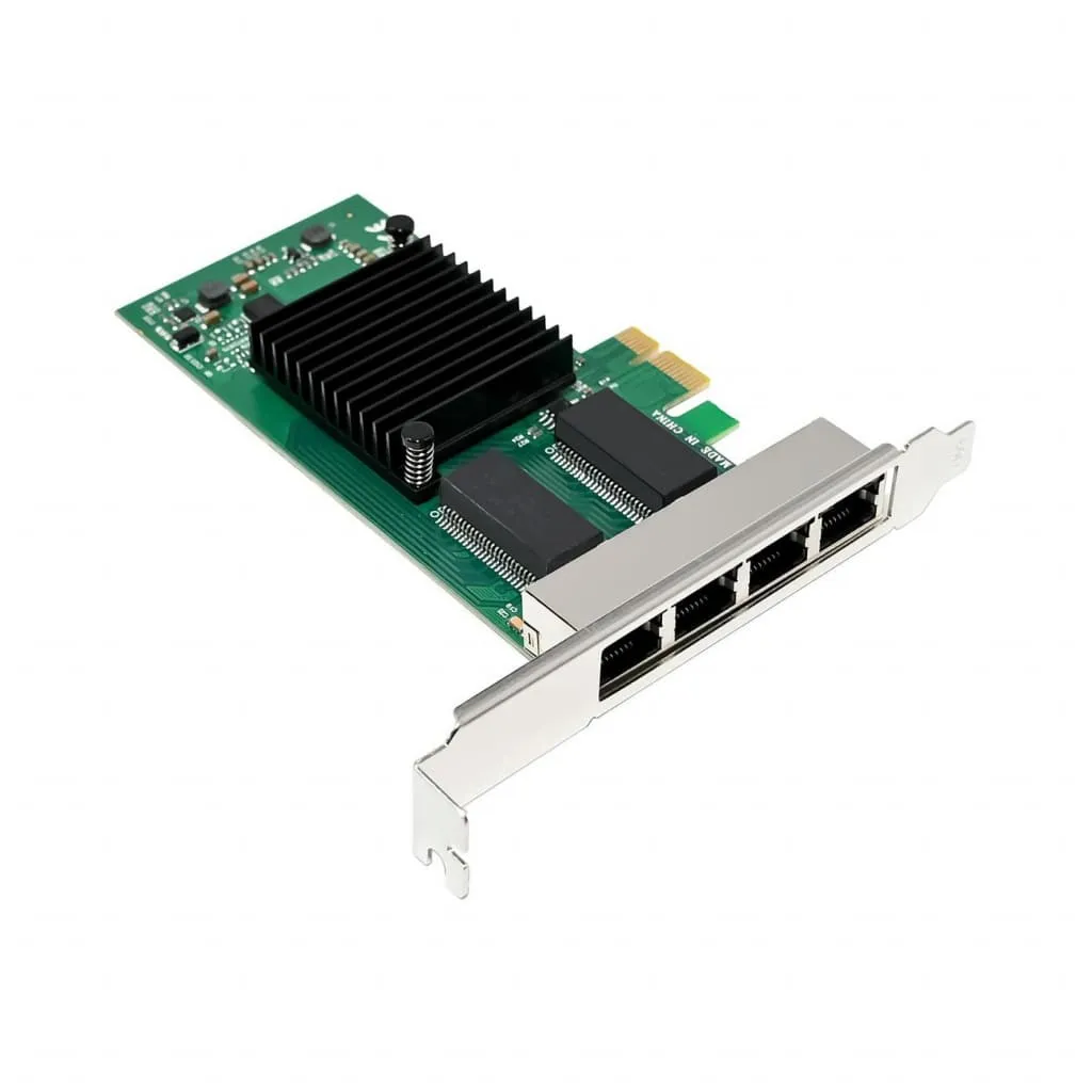 Microconnect I350-T4 netwerkkaart PCIe x1 Quad 1GbE RJ45
