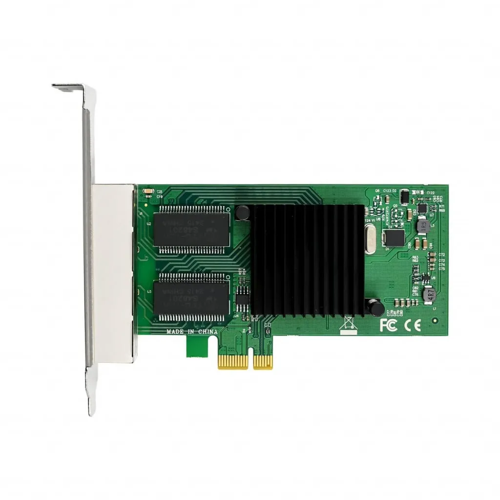 Microconnect I350-T4 netwerkkaart PCIe x1 Quad 1GbE RJ45