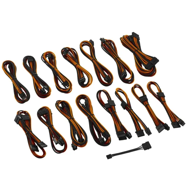CableMod E-Series ModMesh kabelset zwart-oranje voor EVGA