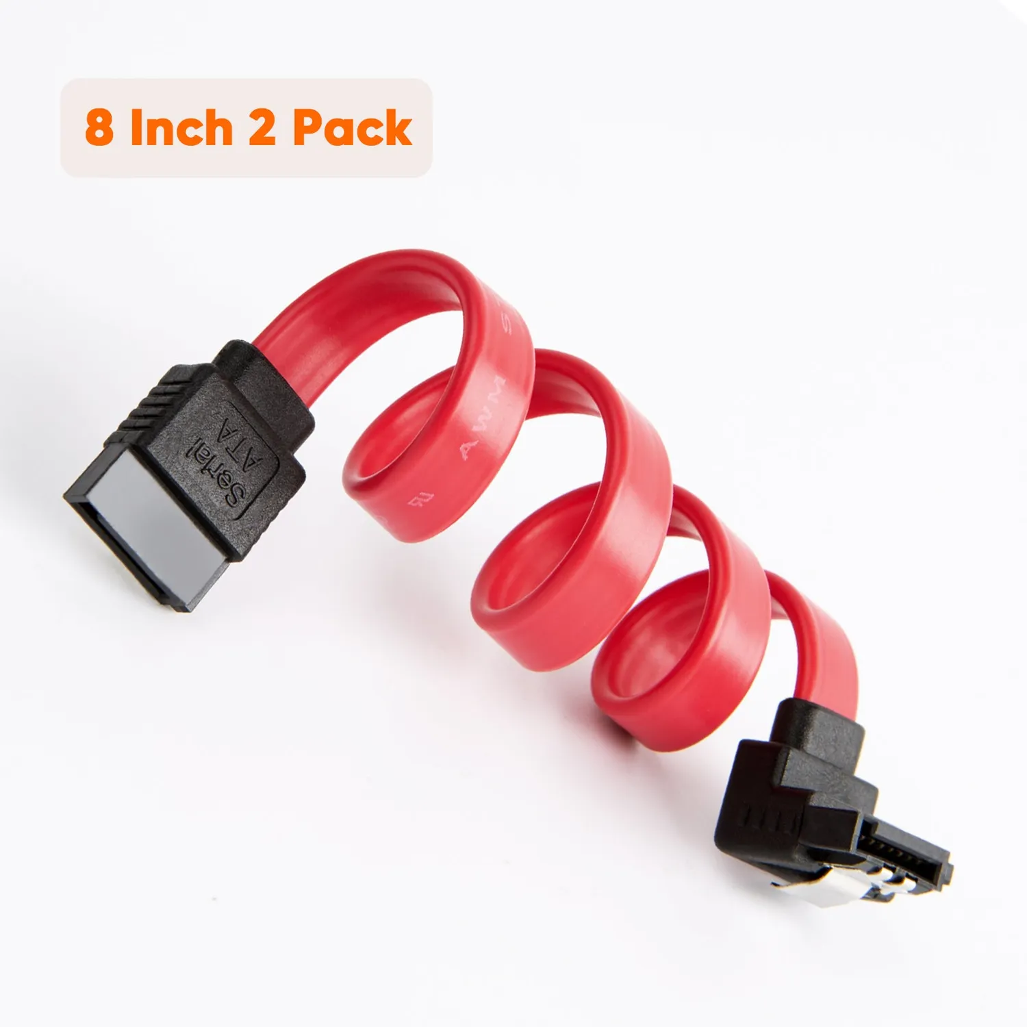 CableCreation SATA III kabel 18cm haaks 2-pack