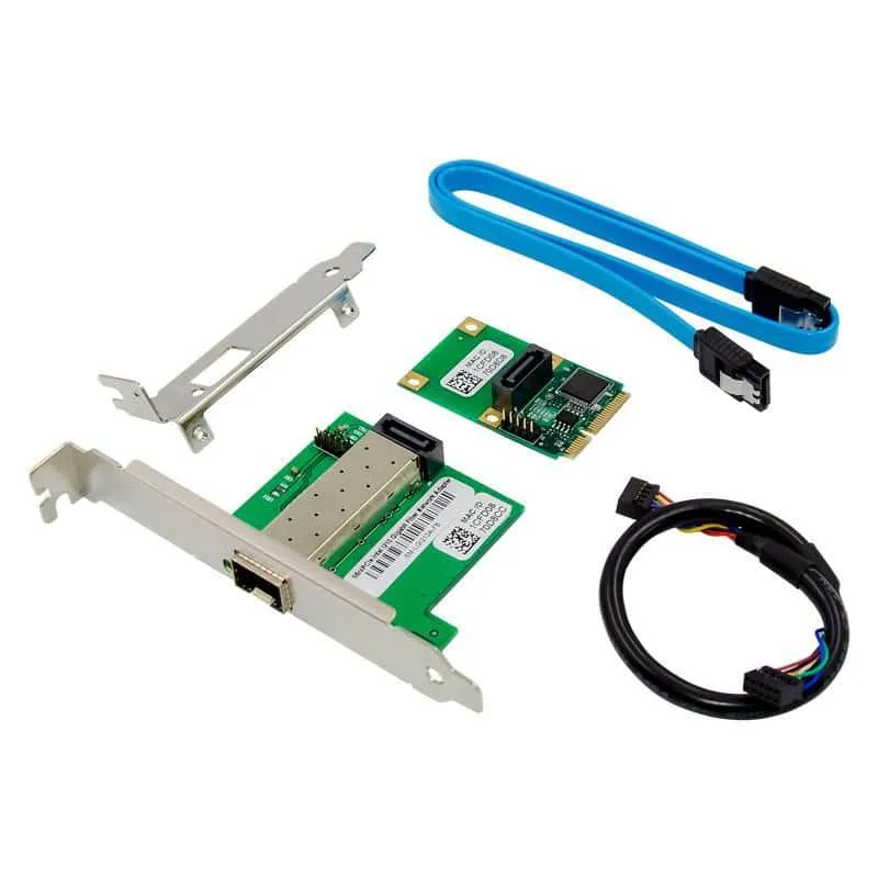 Microconnect MiniPCIe I210 netwerkkaart 1GbE SFP glasvezel