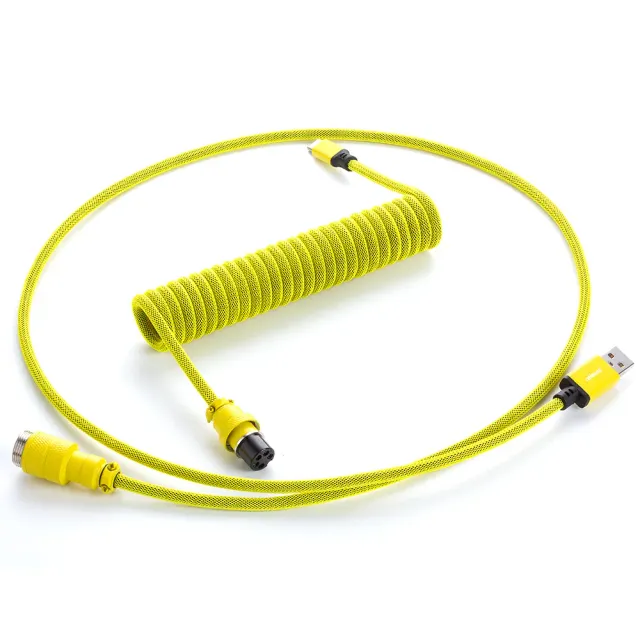 CableMod Pro coiled toetsenbordkabel geel 150cm USB-C