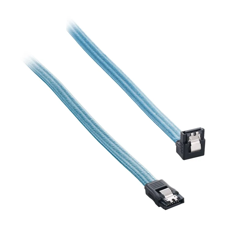 CableMod ModFlex SATA 3 kabel 30cm haaks lichtblauw