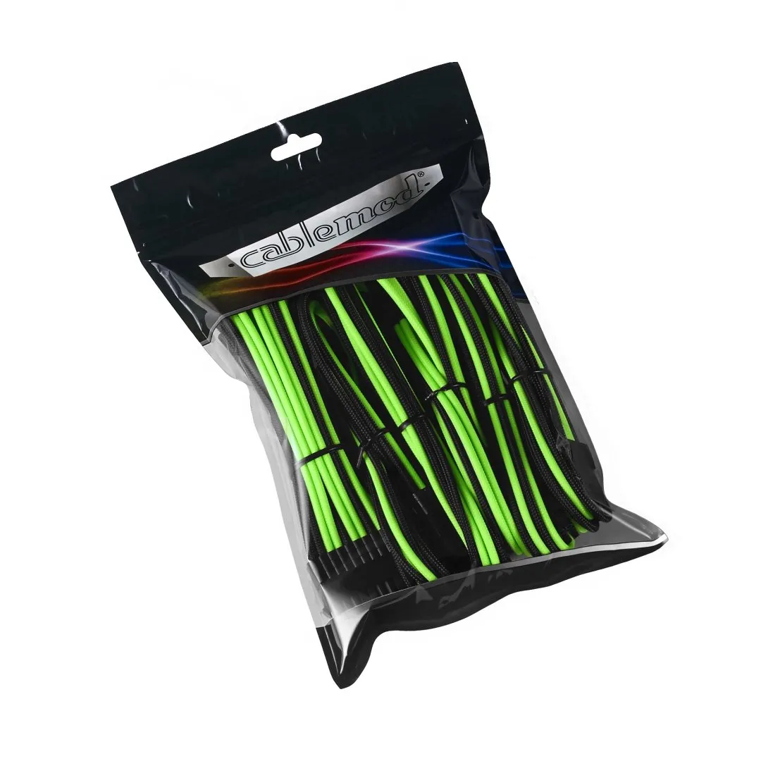 CableMod PRO ModMesh Extension Kit kabelset zwart/lichtgroen