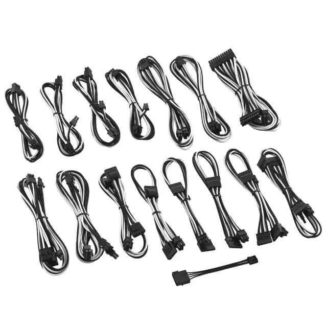 CableMod E-Series EVGA GS PS kabelset zwart wit complete set