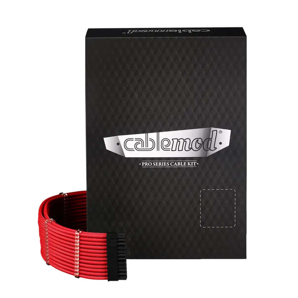 CableMod C PRO ModMesh 12VHPWR kabelkit Corsair rood
