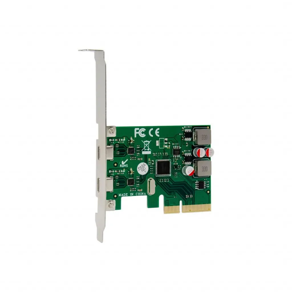 Microconnect PCIe X4 ASM1142 USB-kaart 10Gbps 2x USB-C
