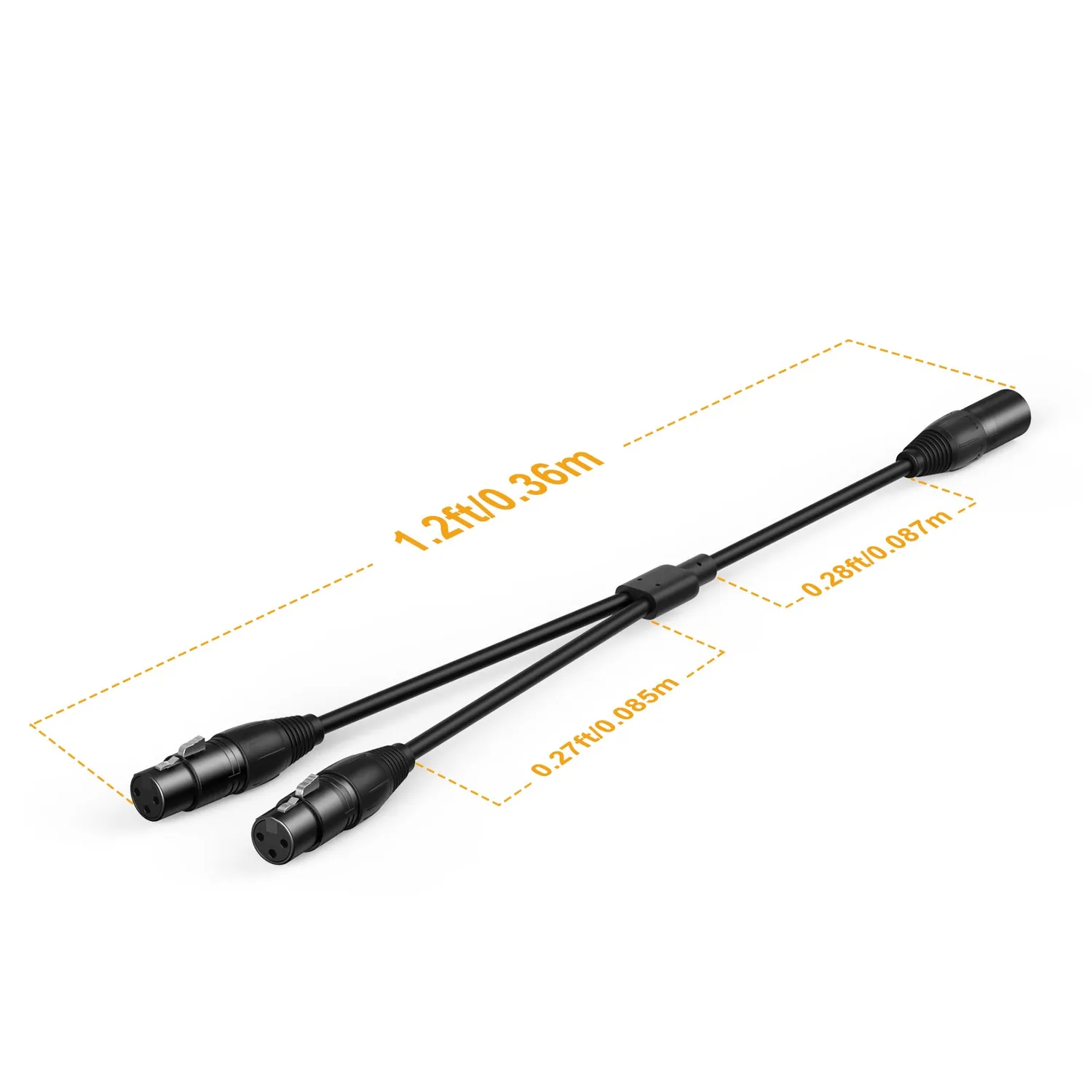 CableCreation XLR Splitter Kabel Y 1-Pack Gebalanceerd