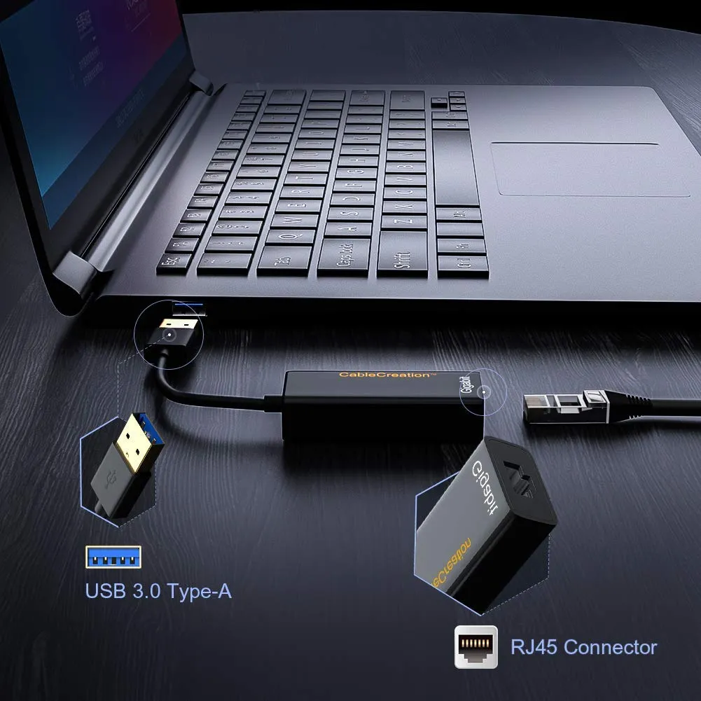 CableCreation USB 3.0 naar Ethernet Adapter 2-Pack 1 Gbps