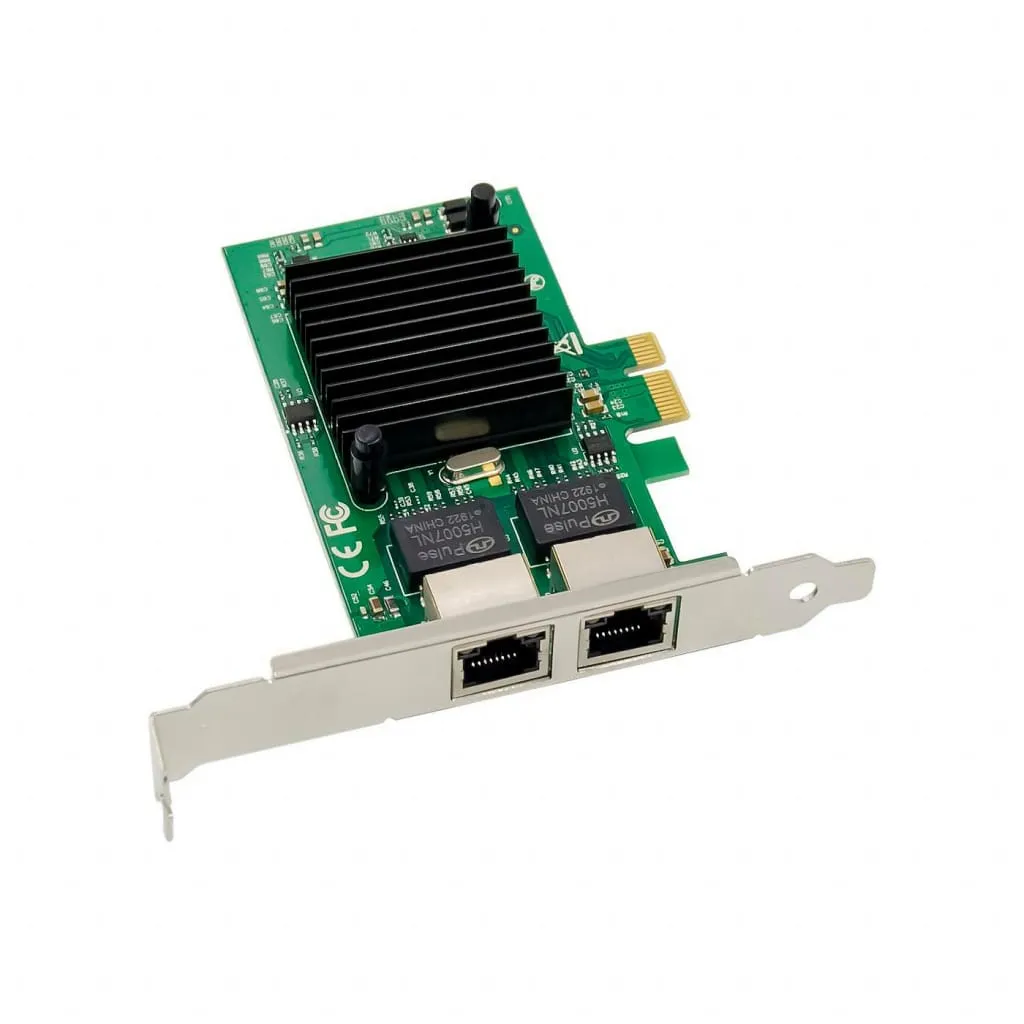Microconnect 82576 Netwerkkaart PCIe x1 Dual RJ45