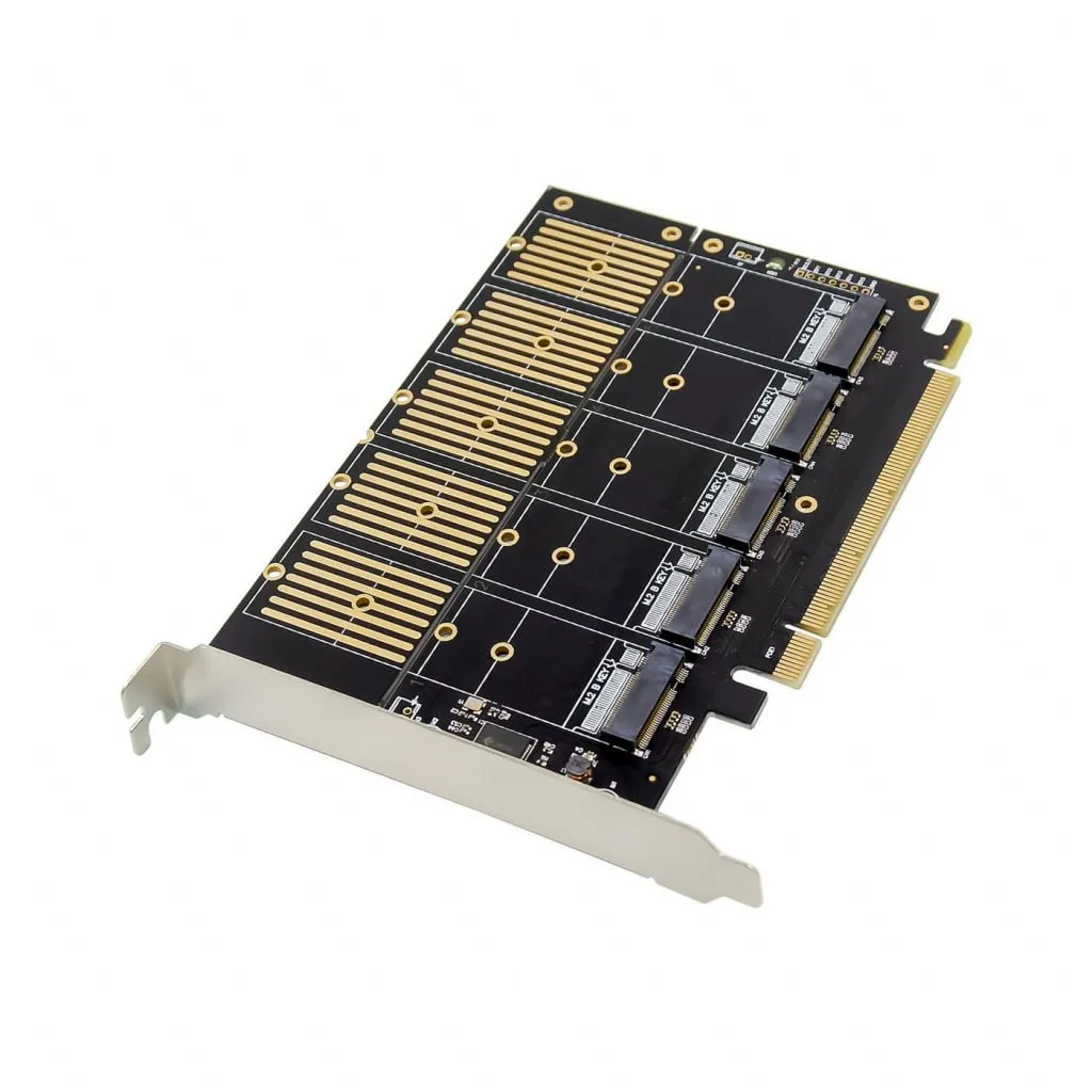 MicroConnect PCI-E X16 M.2 SSD adapterkaart B-key