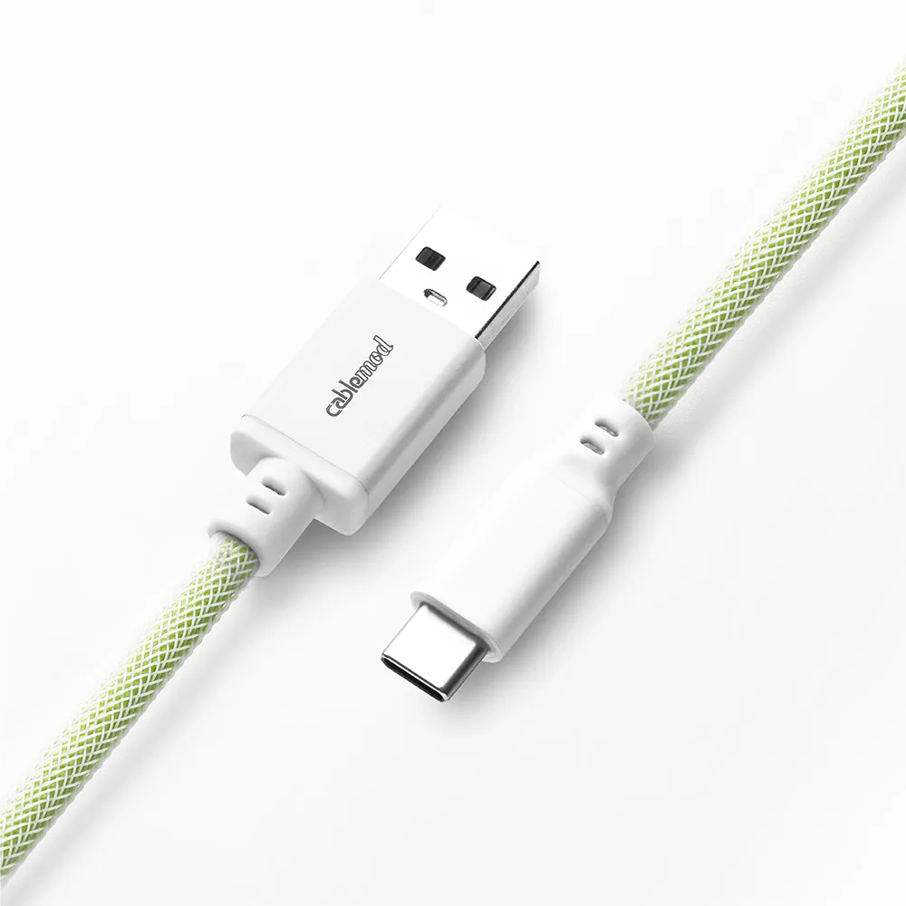CableMod Classic Coiled toetsenbordkabel Lime Sorbet 150cm