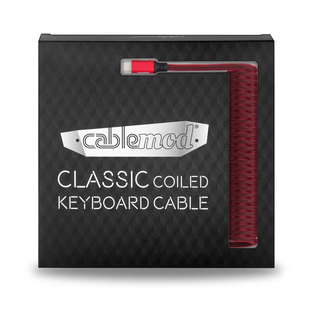 CableMod Classic Coiled Keyboardkabel 150cm Republic Red USB-C
