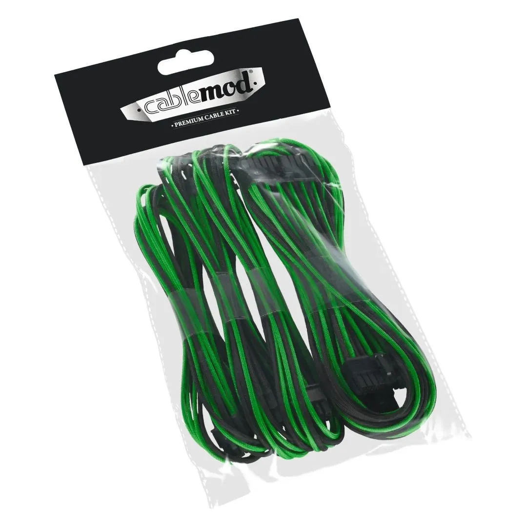 CableMod E-Series Basic kabelset zwart-groen voor EVGA