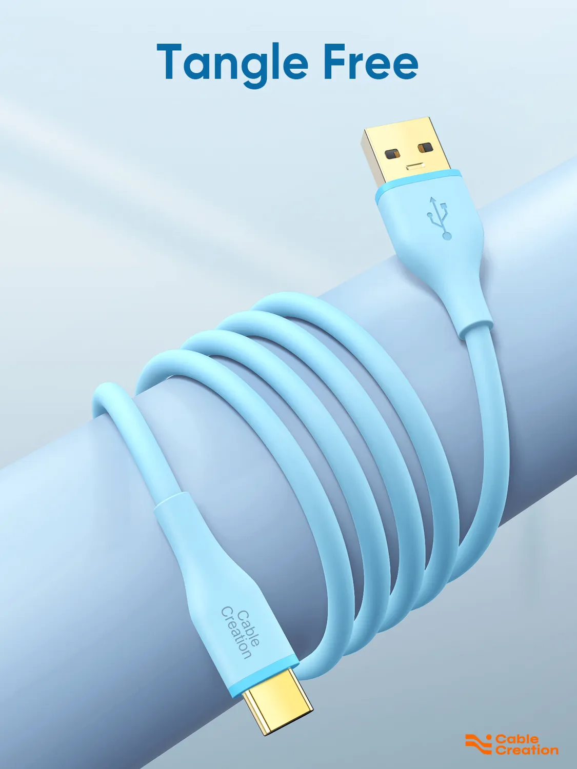 CableCreation Silicone USB-A USB-C oplaadkabel 6FT 60W