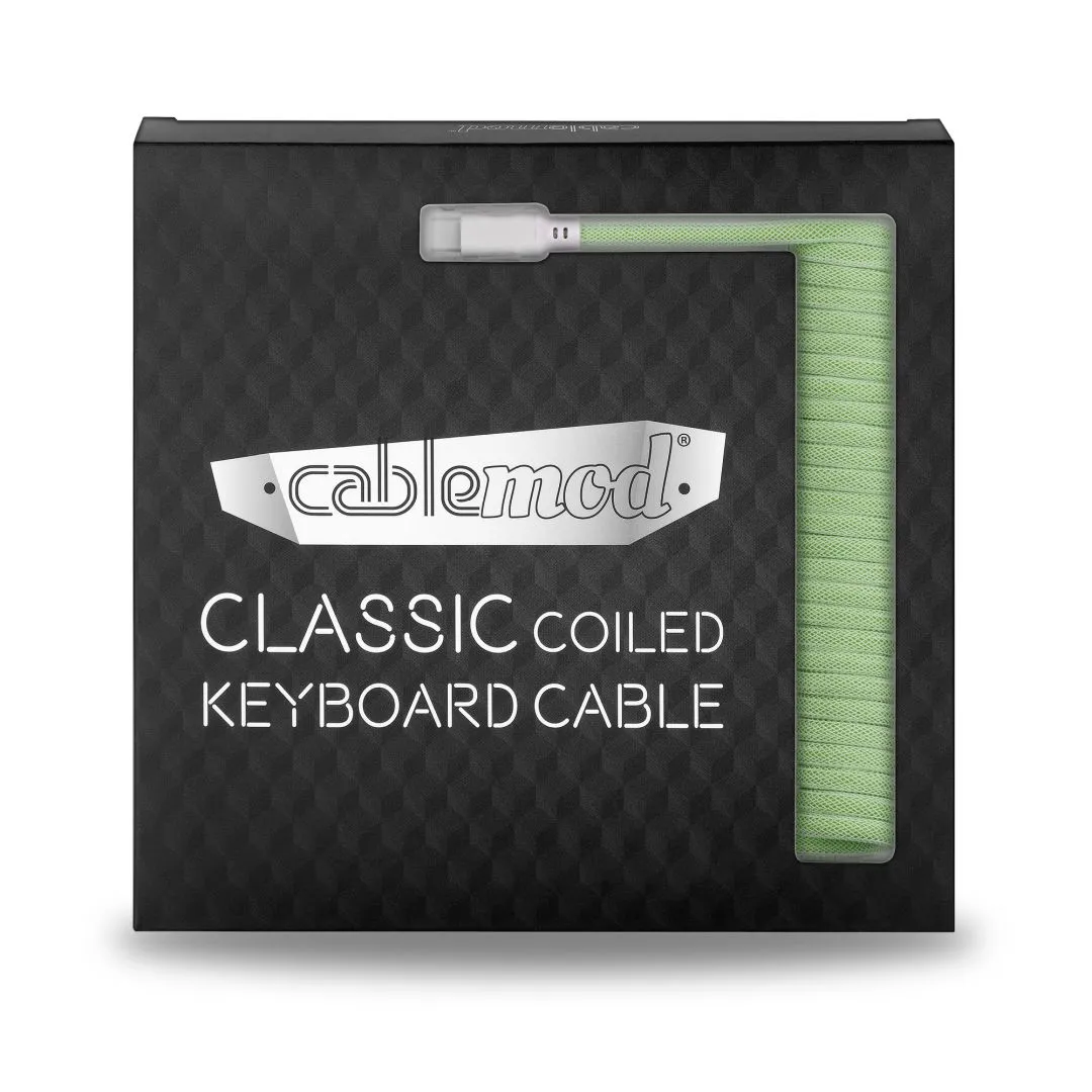 CableMod Classic Coiled toetsenbordkabel Lime Sorbet 150cm