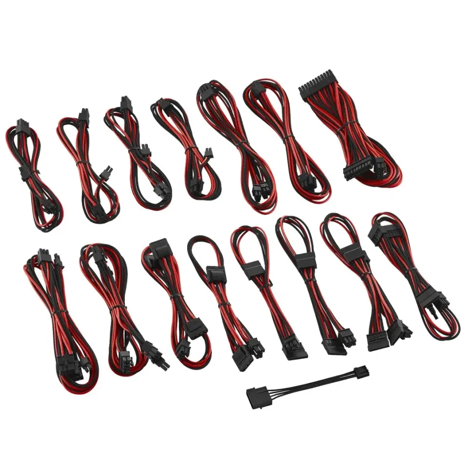 CableMod E-Series ModFlex kabelkit EVGA GS/PS zwart-rood compleet