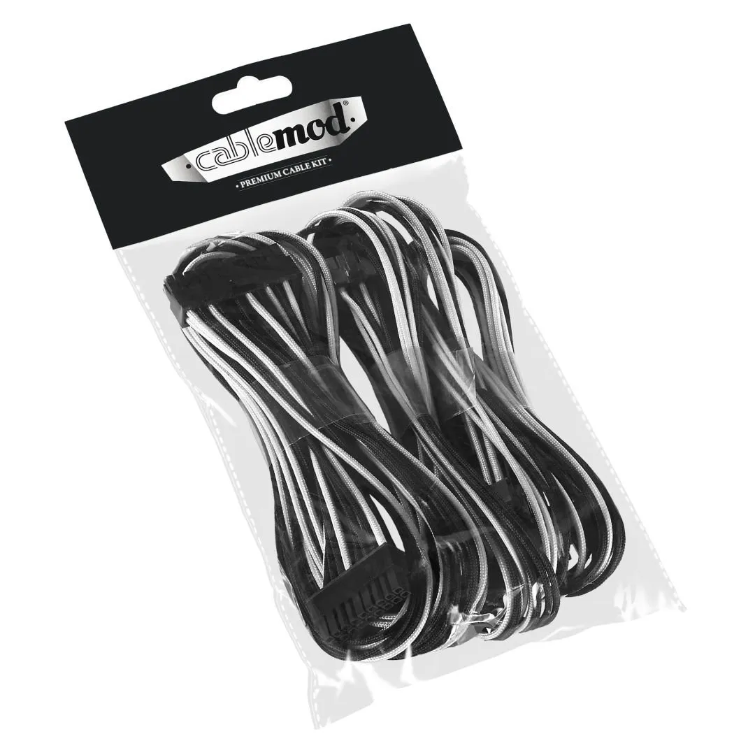 CableMod C-Series ModFlex Basic kabelset zwart-wit voor Corsair