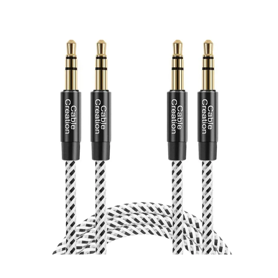 CableCreation 3.5mm aux kabel 0,9 meter 2-pack stereo
