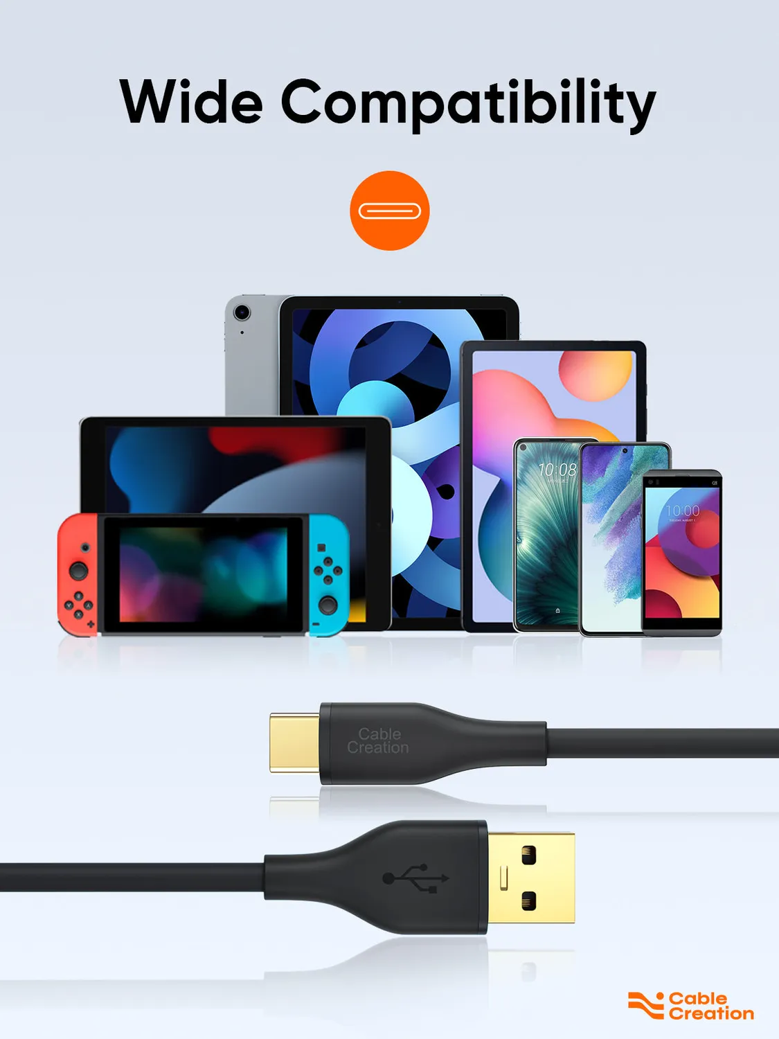 CableCreation Soft Silicone USB-A USB-C kabel 6FT 60W