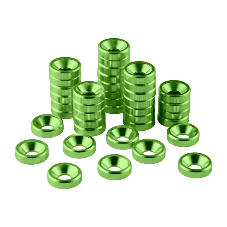 CableMod M3.5 aluminium ringen 40-pack groen geanodiseerd
