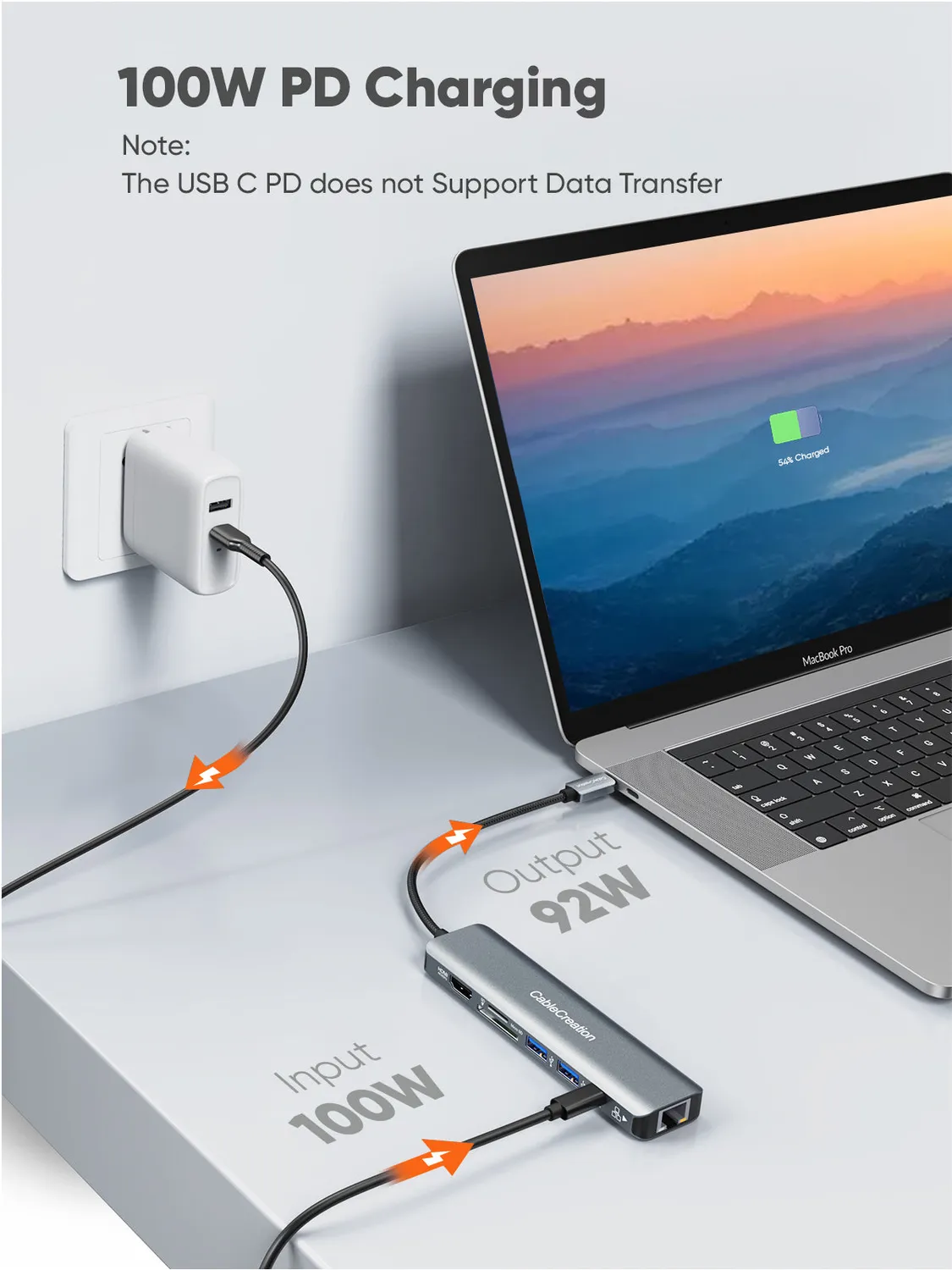 CableCreation USB-C 7-in-1 Hub 4K 100W Ethernet