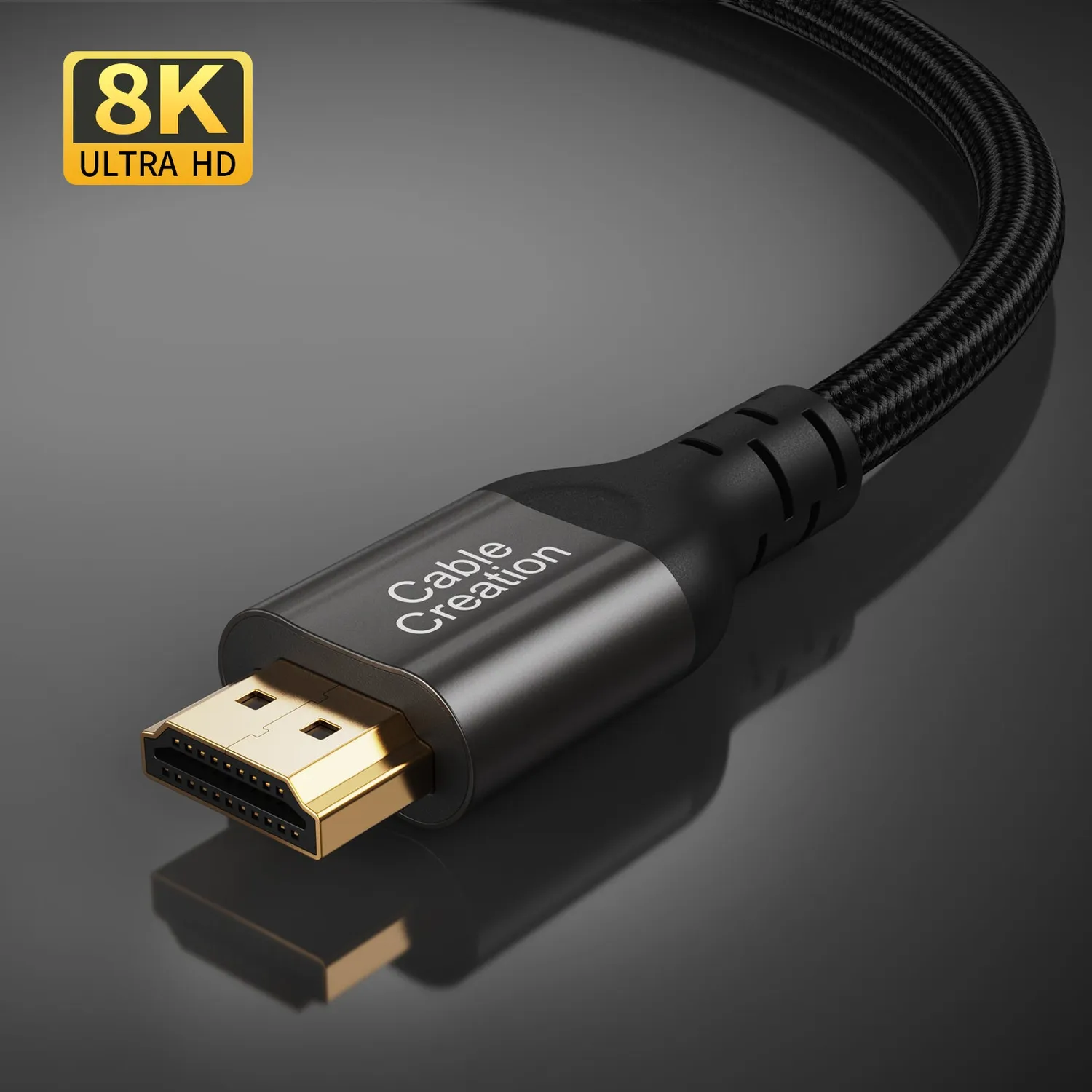 CableCreation Ultra HD HDMI kabel 8K grijs 1 m