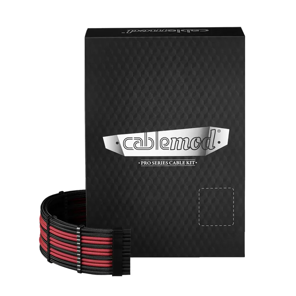 CableMod E-Series Pro 12VHPWR kabelkit EVGA zwart bloedrood