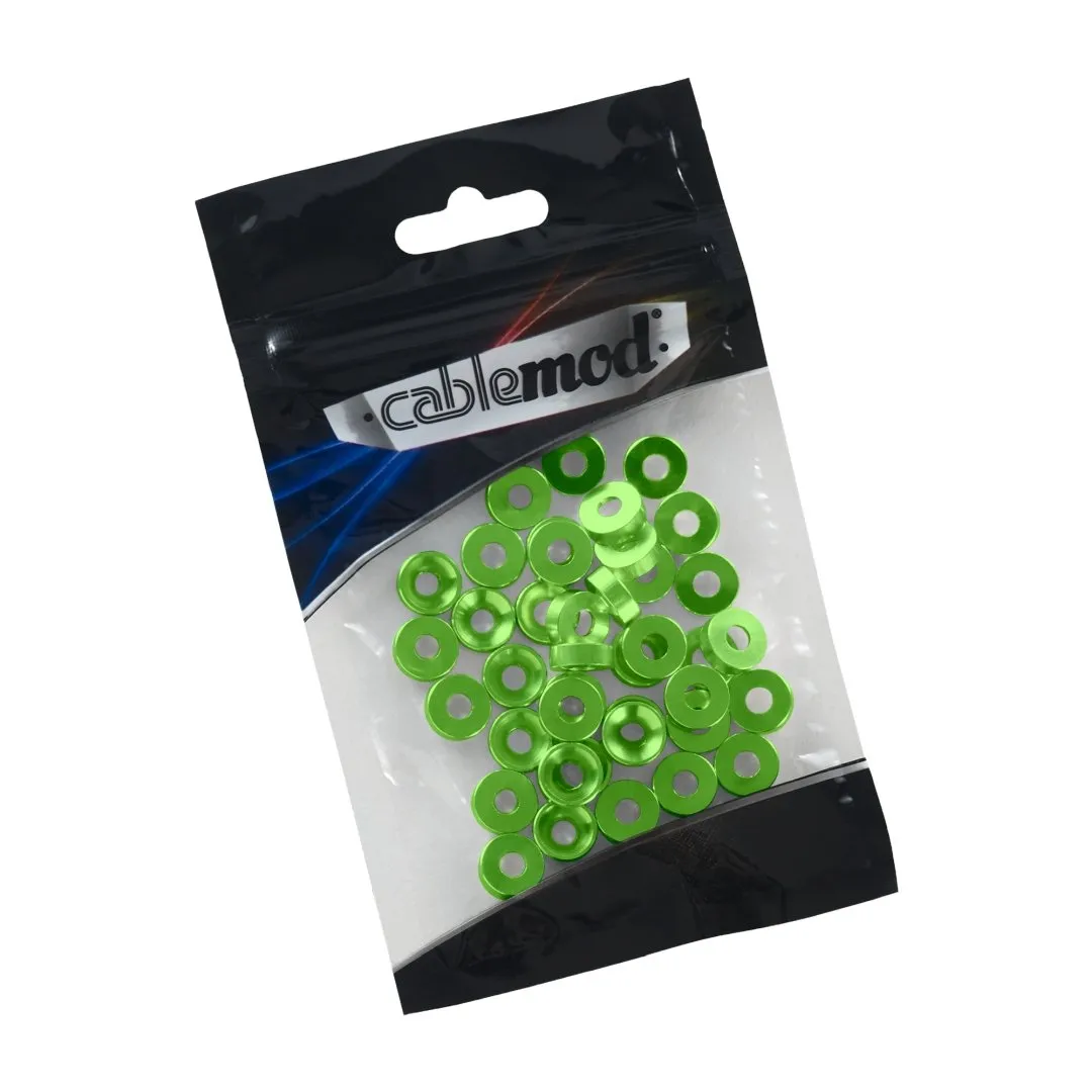 CableMod Anodized Washers ringen M4 40 stuks groen