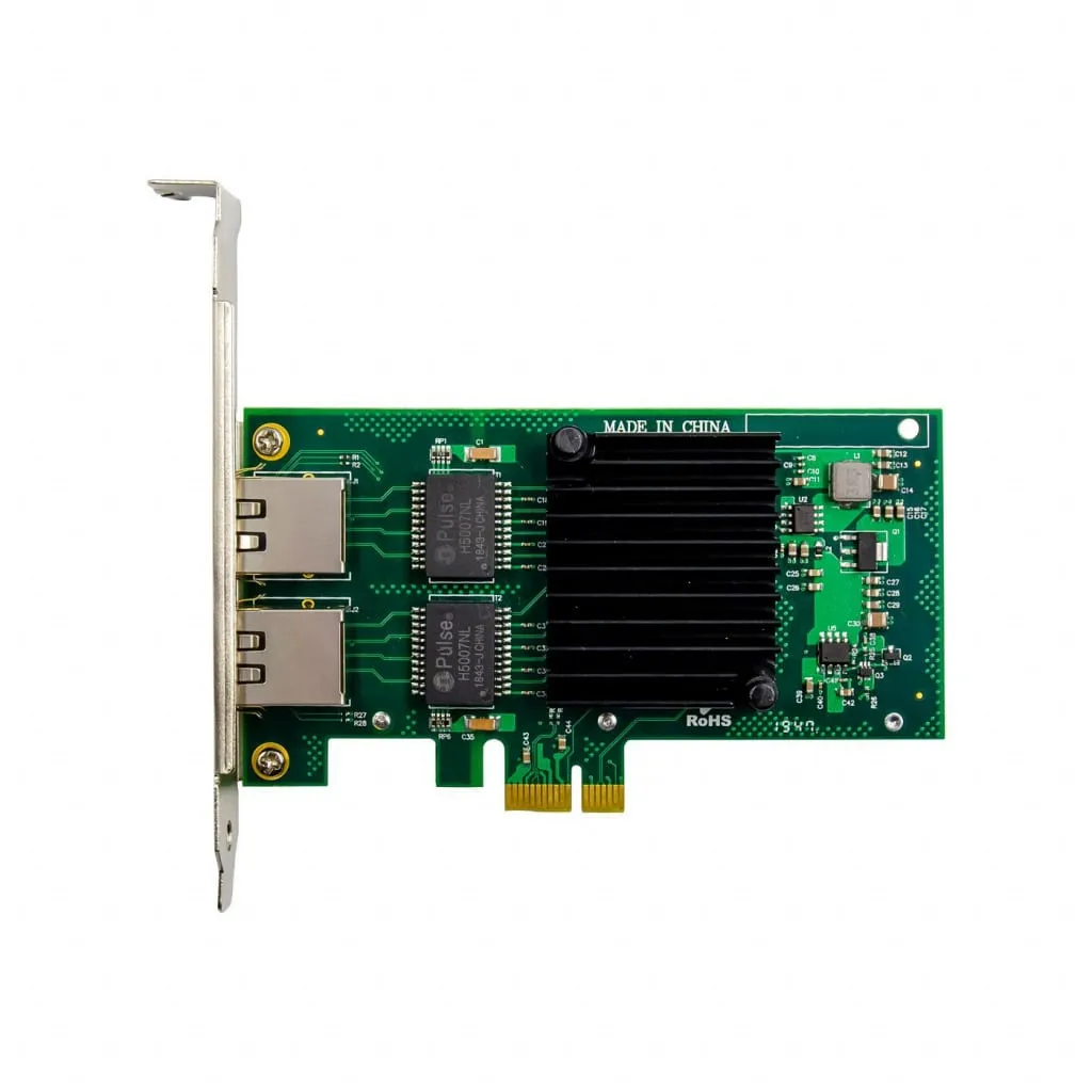 Microconnect I350-T2 PCIe x1 netwerkkaart dual 1GbE