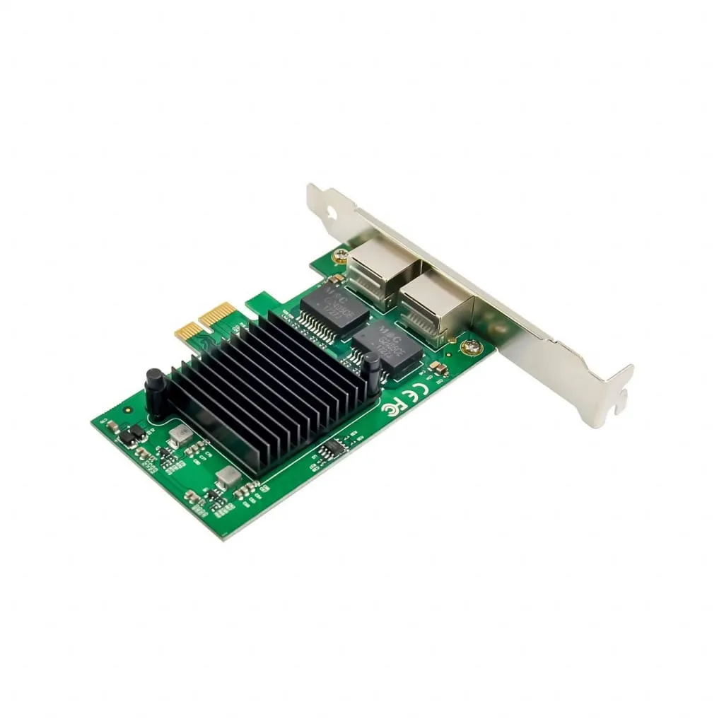 Microconnect Intel 82575 netwerkkaart PCIe dual RJ45