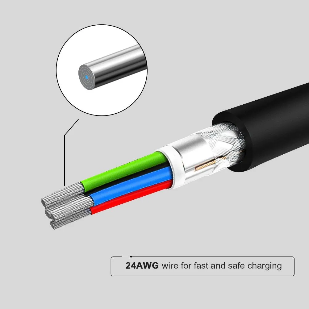 CableCreation USB naar Micro-USB kabel 0,15 m gevlochten