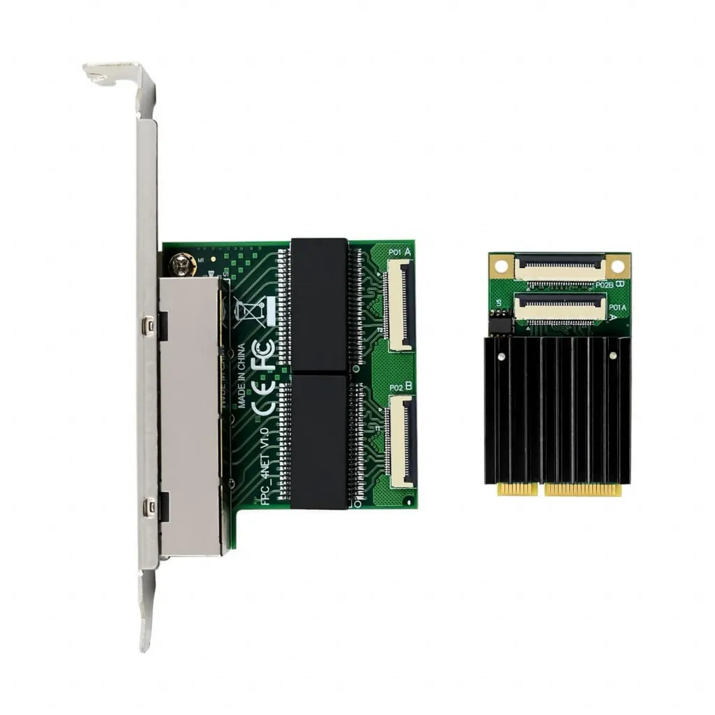 Microconnect I350-T4 netwerkkaart MiniPCIe quad RJ45