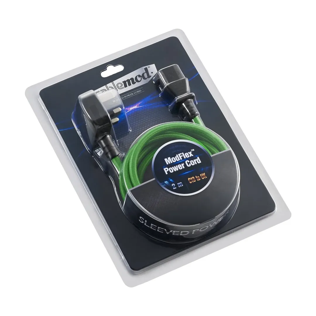 CableMod ModFlex Power Cord C13 UK Netsnoer 2m Groen