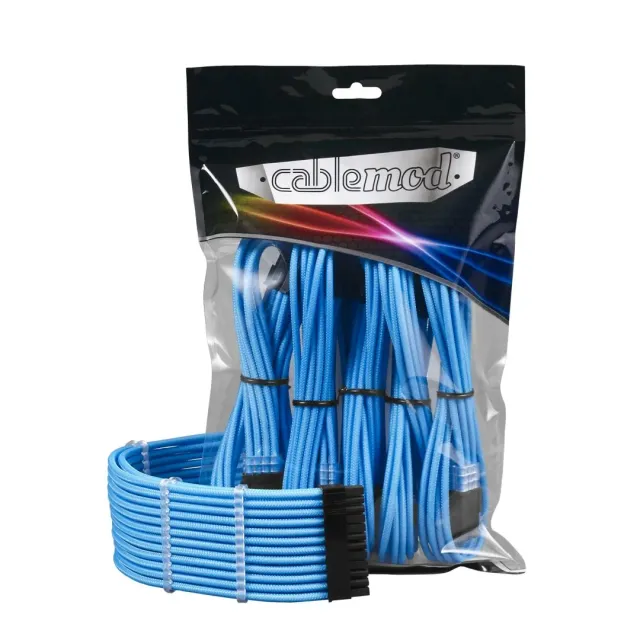 CableMod PRO ModMesh kabelverlengset lichtblauw gesleevd