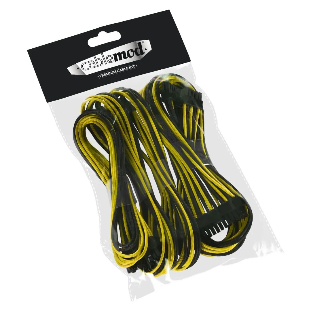 CableMod C-Series ModFlex Basic kabelset zwart/geel Corsair