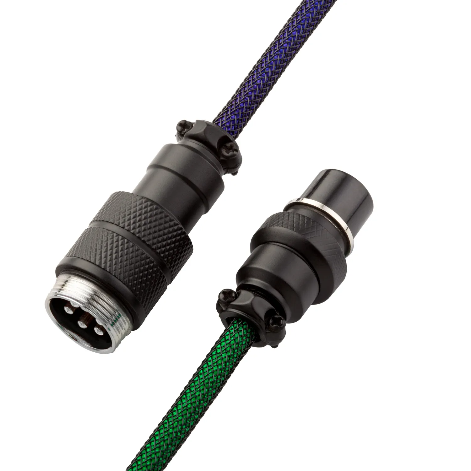 CableMod Pro Coiled toetsenbordkabel Dark Rainbow 150cm USB-C