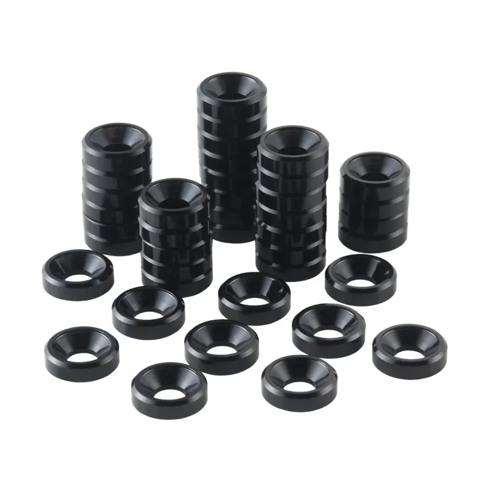 CableMod Anodized Aluminum Washers M4 ringen zwart 40 stuks