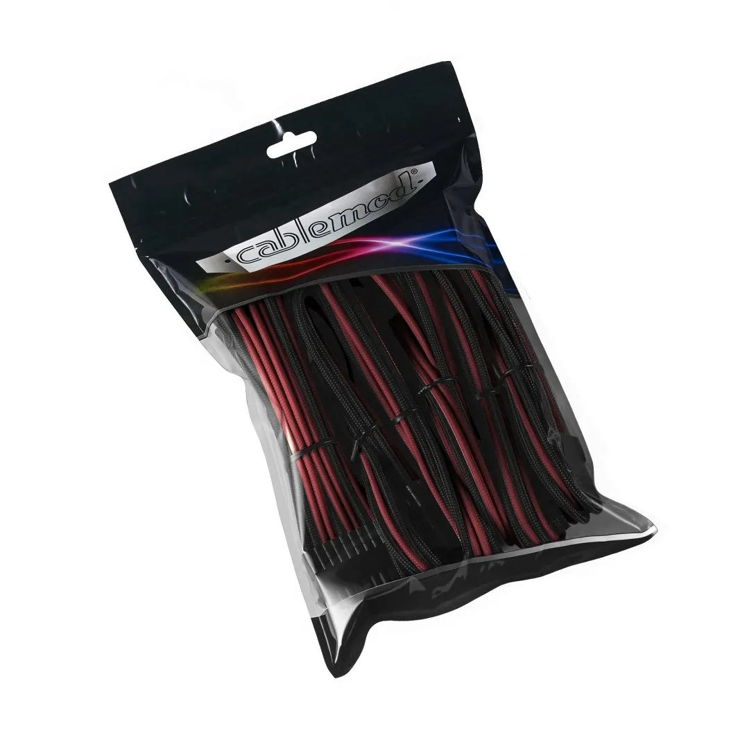 CableMod PRO ModMesh verlengkabelset zwart-bloedrood