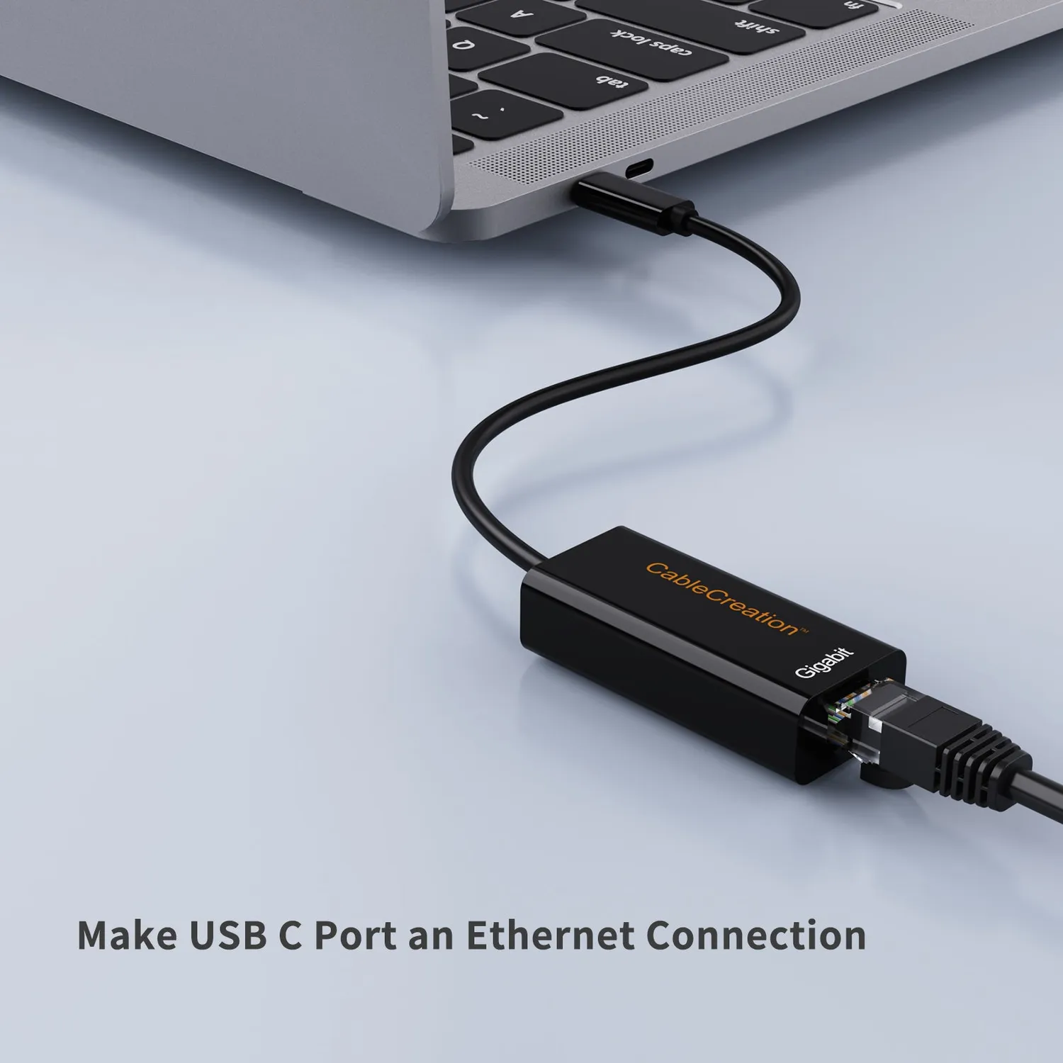 CableCreation USB-C naar ethernet adapter 1Gbps bekabeld