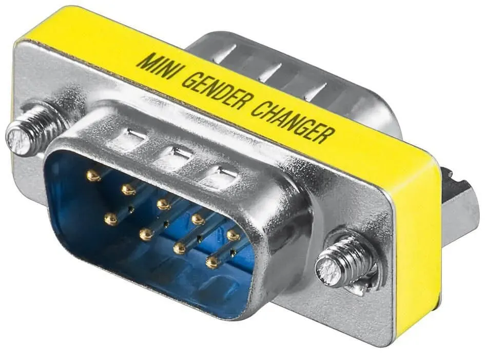 Microconnect DB9 M/M seriële adapter mini gender changer