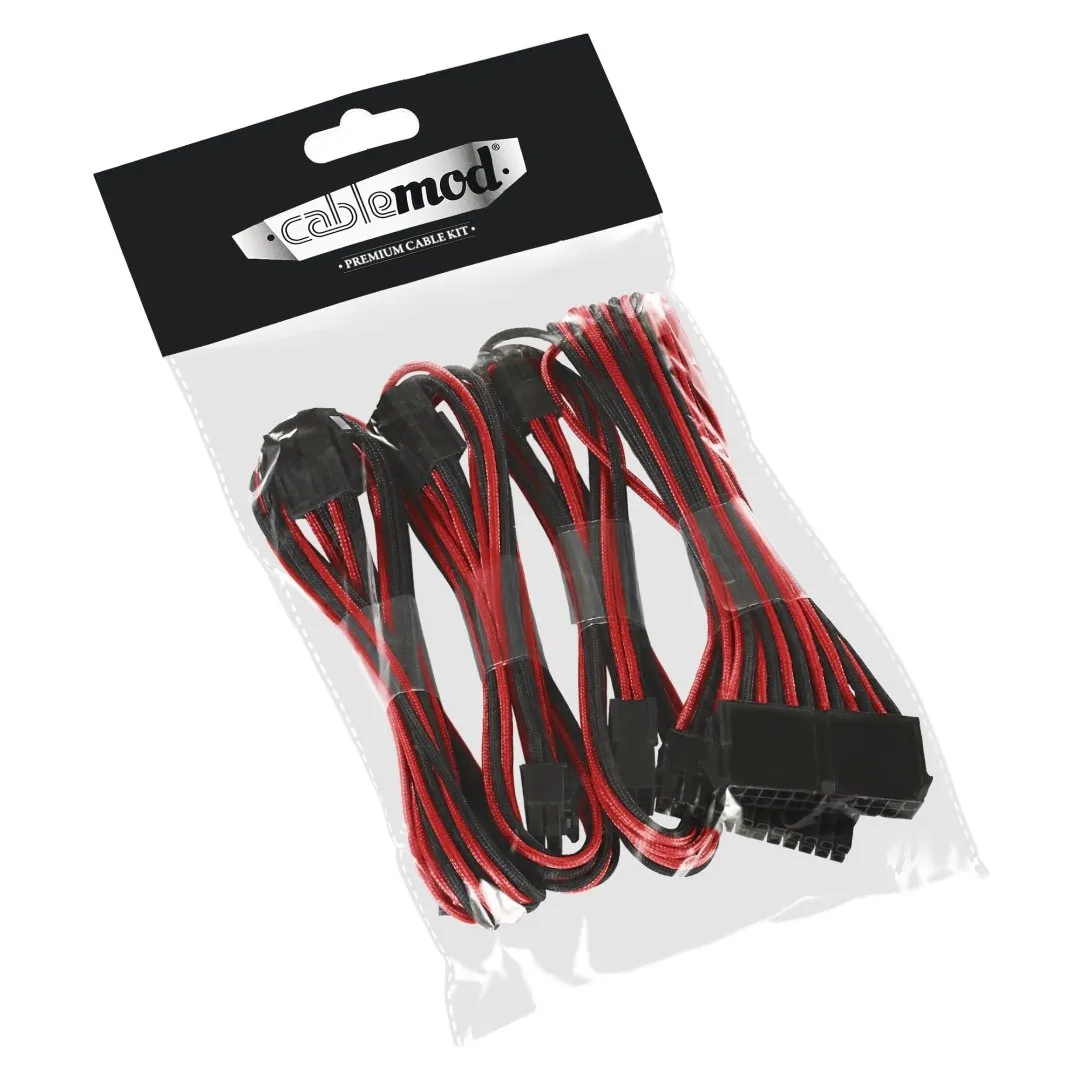 CableMod ModFlex Basic verlengkabelset zwart-rood 8+6-pins