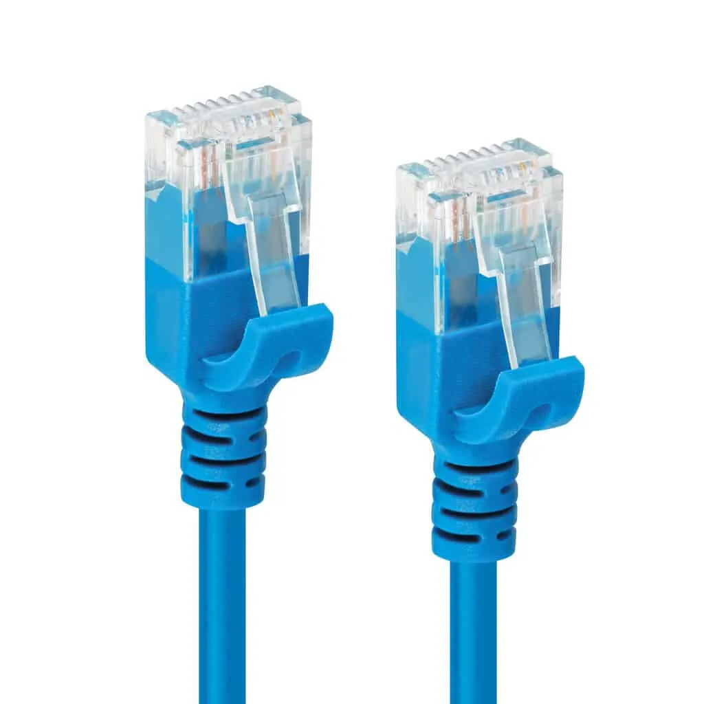 Microconnect CAT6a Slim U/UTP netwerkkabel 1,5m blauw