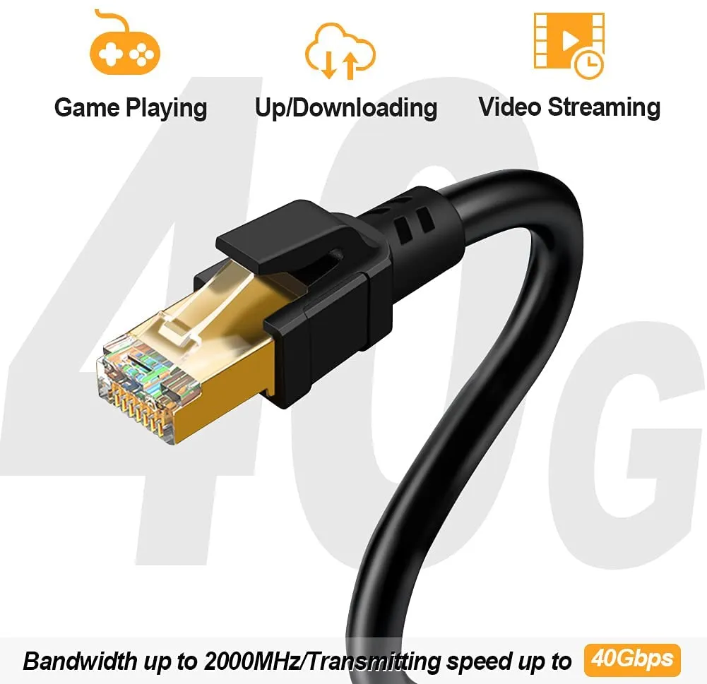 CableCreation Cat8 Ethernet Netwerkkabel 2 m 40Gbps