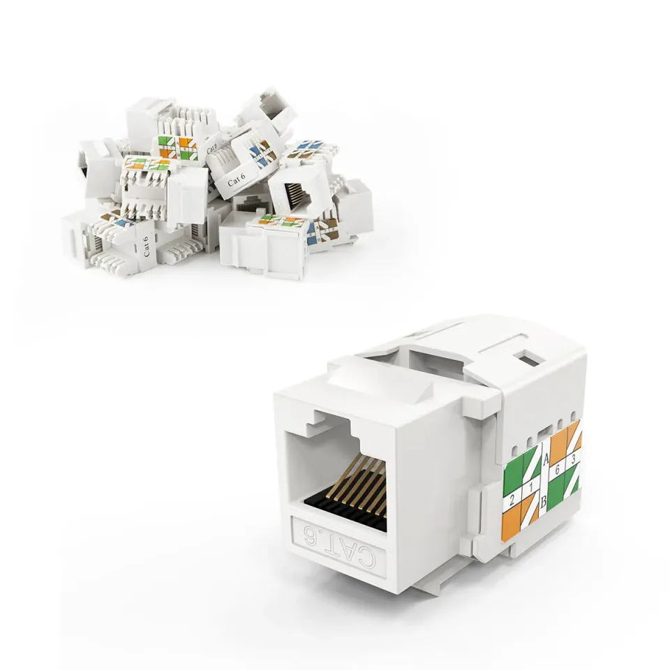 CableCreation 20-Pack Cat6 RJ45 Keystone Jack module connector
