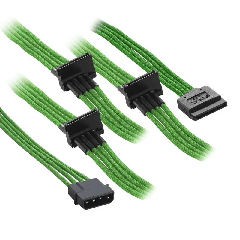 CableMod ModFlex Molex naar 4x SATA verlengkabel 80cm groen