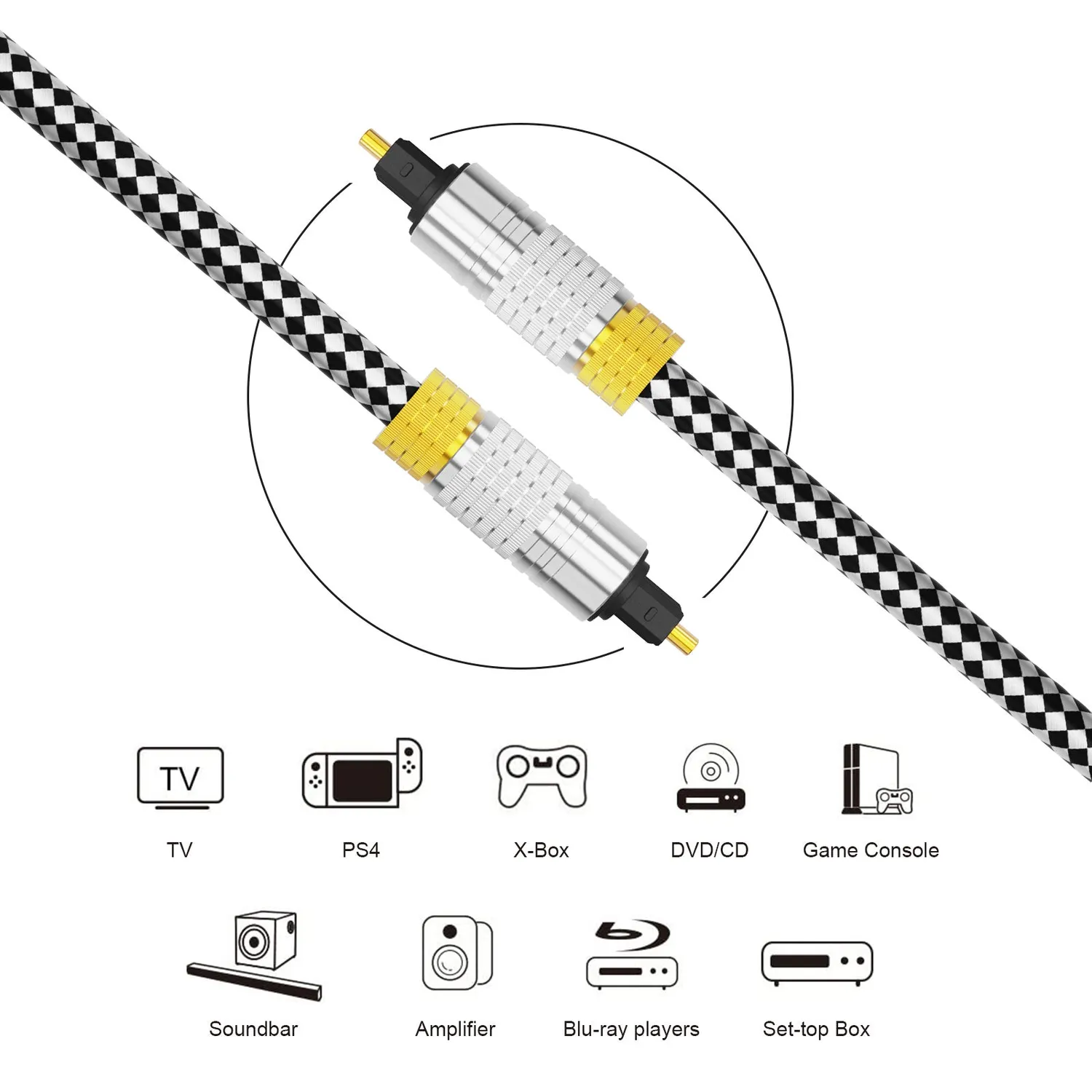 CableCreation Optical Audio kabel toslink 3,6m