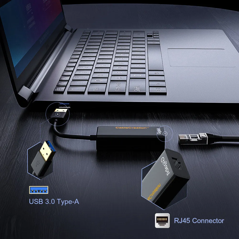 CableCreation USB 3.0 naar ethernet adapter 1 Gbps