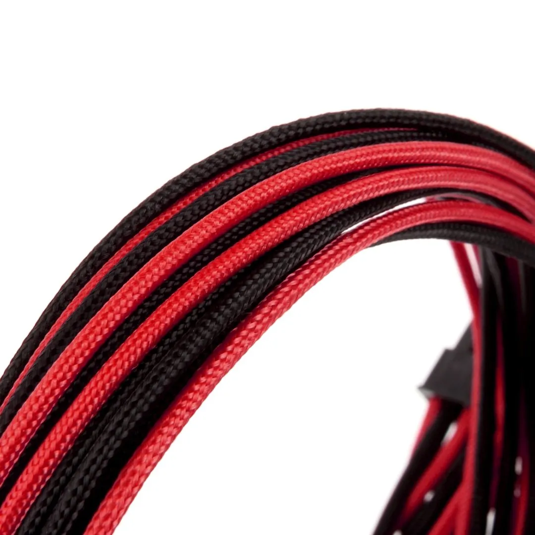 CableMod Classic 6+6 Pin kabel extensionset zwart-rood