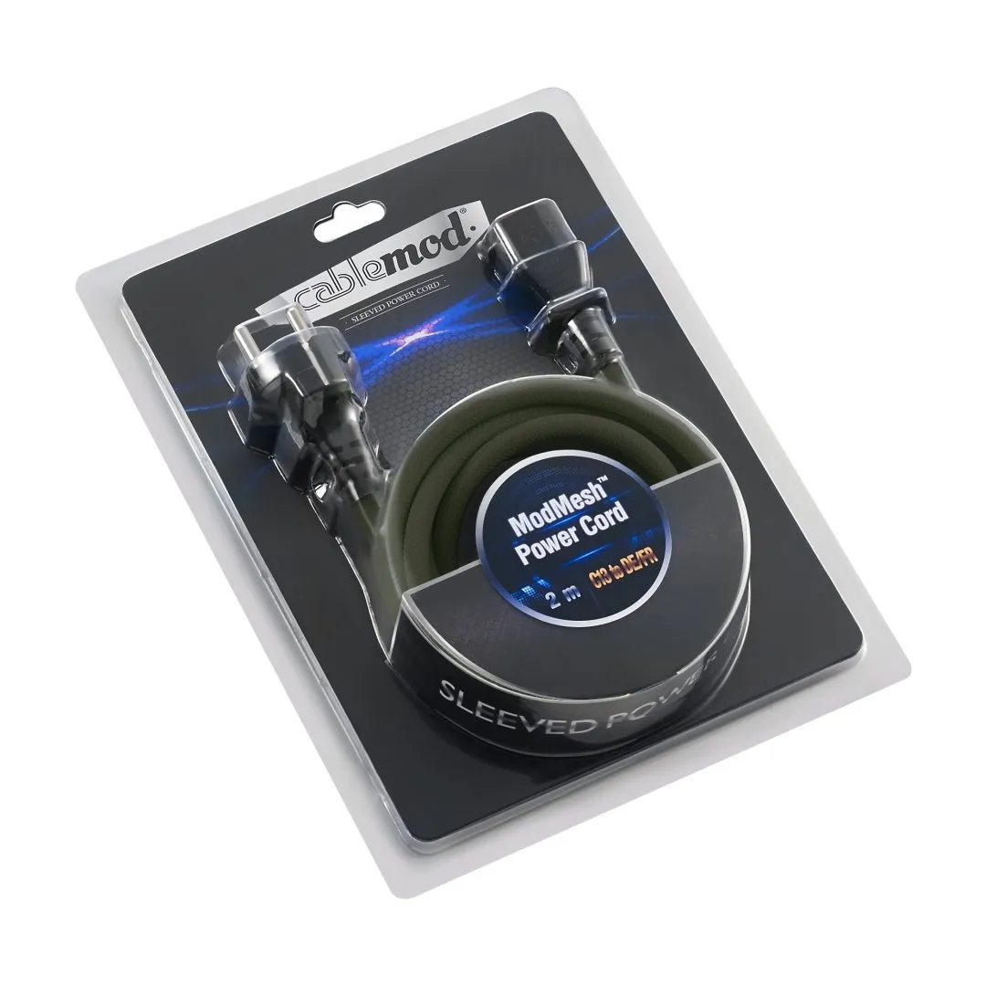 CableMod ModMesh netsnoer C13 Schuko 2m grijs